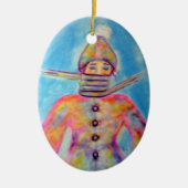 "Winter Wrapping" Art Keramisch Ornament (Voorkant)