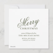 Winter Wreater - Laat het sneeuwen Feestdagenkaart (Achterkant)