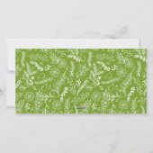 Winter Wreater Monogram Holiday 2 Fotokaart Groen Feestdagenkaart (Achterkant)