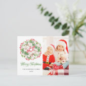 Winter Wreatfoto kerstfeestdag Briefkaart (Staand voorkant)