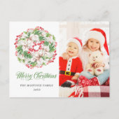 Winter Wreatfoto kerstfeestdag Briefkaart (Voorkant)