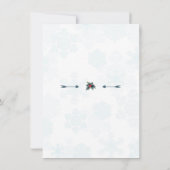 Winter Wreath Berries Bullfinch Rehearsal Dinner Kaart (Achterkant)