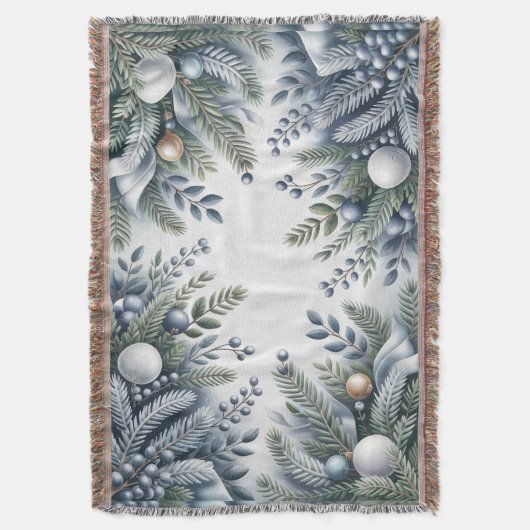 Winter Wreath Christmas Deken (Voorkant Verticaal)