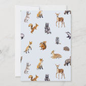 Winter Wreath Deer Woodland Baby shower Invitation Kaart (Achterkant)