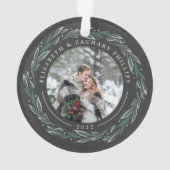 Winter Wreath | Eerste kerstfeest Ornament (achterkant)