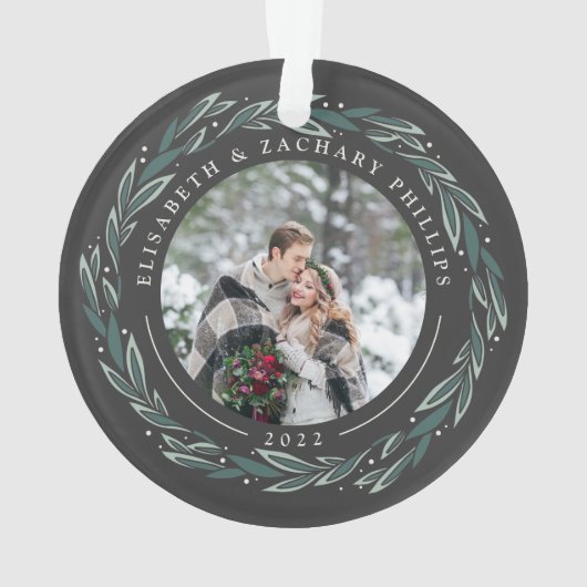 Winter Wreath | Eerste kerstfeest Ornament (achterkant)