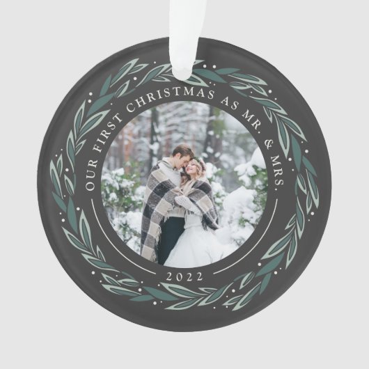 Winter Wreath | Eerste kerstfeest Ornament (voorkant)