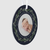 Winter Wreath | Eerste kerstfoto baby's Ornament (voorkant)