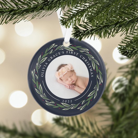 Winter Wreath | Eerste kerstfoto baby's Ornament