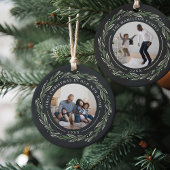 Winter Wreath | Eerste Kerstmis in ons nieuwe huis Keramisch Ornament