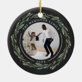 Winter Wreath | Eerste Kerstmis in ons nieuwe huis Keramisch Ornament (Achterkant)