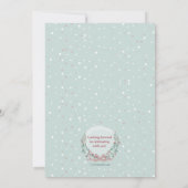 Winter Wreath foto uitnodiging (Achterkant)