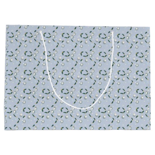 Winter Wreath Gift Bag Groot Cadeauzakje (Achterkant)