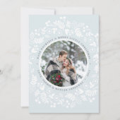Winter Wreath Holiday Fotokaart Feestdagenkaart (Voorkant)