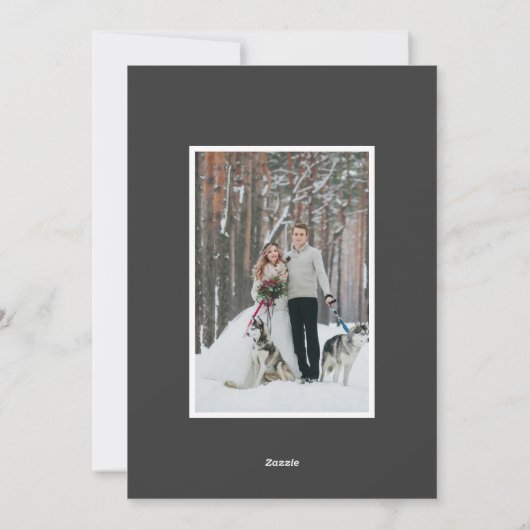 Winter Wreath Holiday Fotokaart Feestdagenkaart (Achterkant)