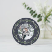 Winter Wreath Holiday Fotokaart Feestdagenkaart (Staand voorkant)