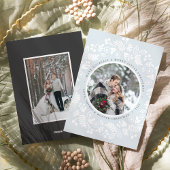 Winter Wreath Holiday Fotokaart Feestdagenkaart