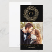 WINTER WREATH | JOY | STYLISH HOLIDAY CARD FEESTDAGENKAART (Voorkant / Achterkant)