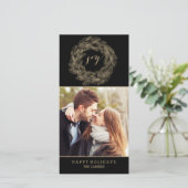 WINTER WREATH | JOY | STYLISH HOLIDAY CARD FEESTDAGENKAART (Staand voorkant)