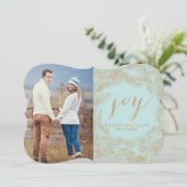 WINTER WREATH | JOY | STYLISH HOLIDAY CARD FEESTDAGENKAART (Staand voorkant)