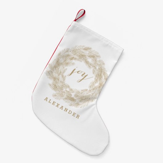 WINTER WREATH | JOY | STYLISH HOLIDAY STOCKING KLEINE KERSTSOK (Voorkant (Hangend))