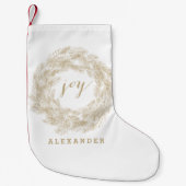 WINTER WREATH | JOY | STYLISH HOLIDAY STOCKING KLEINE KERSTSOK (Voorkant)