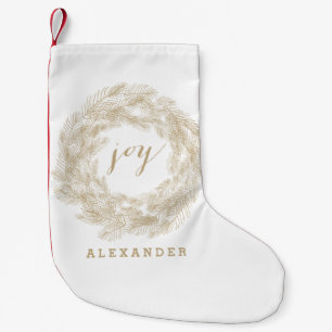 WINTER WREATH   JOY   STYLISH HOLIDAY STOCKING KLEINE KERSTSOK