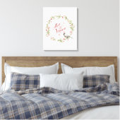 Winter Wreath - Laat het sneeuwen Canvas Afdruk (Insitu (Slaapkamer))