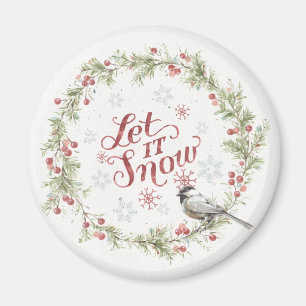 Winter Wreath - Laat het sneeuwen Magneet