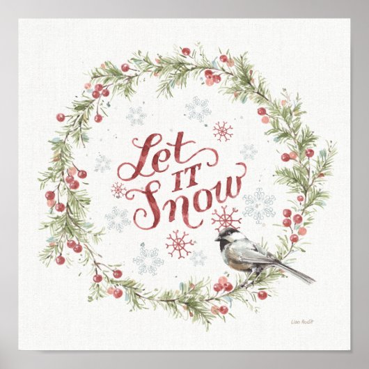 Winter Wreath - Laat het sneeuwen Poster (Voorkant)