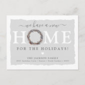 Winter Wreath New Home voor de Feestdagen! Aankondigingskaart (Voorkant)