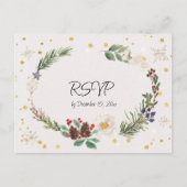 Winter Wreath of Pine Cones and Holly Briefkaart (Voorkant)