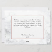 Winter Wreath & Red Cardinal Christmas Feestdagenkaart (Achterkant)