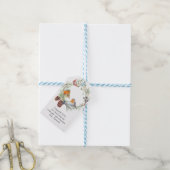 Winter Wreath Robin Mistletoe en Pine Dank u Cadeaulabel (Met Touw)