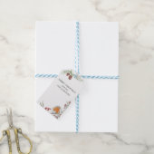 Winter Wreath Robin Mistletoe en Pine Kerstmis Cadeaulabel (Met Touw)