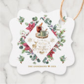 Winter Wreatscript wil je een vrolijk kerstfeest g Bedankjes Labels (Achterkant)