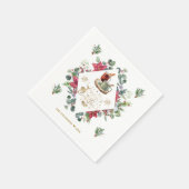 Winter Wreatscript wil je een vrolijk kerstfeest g Servet (Hoek)