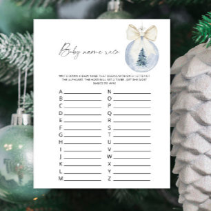 Winter Xmas bal Baby naam race spel