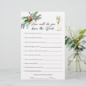 Winter Xmas Wie kent de bruid Vrijgezellenfeest sp (Staand voorkant)