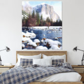 Winter Yosemite National Park Canvas Afdruk (Insitu (Slaapkamer))