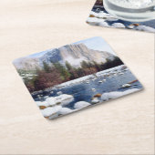 Winter Yosemite National Park Kartonnen Onderzetters (Schuin)