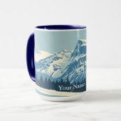 Winter Yosemite Valley: Retro Nationaal Park Mok (Voorkant links)
