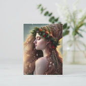 Winter Yule Goddess Briefkaart (Staand voorkant)