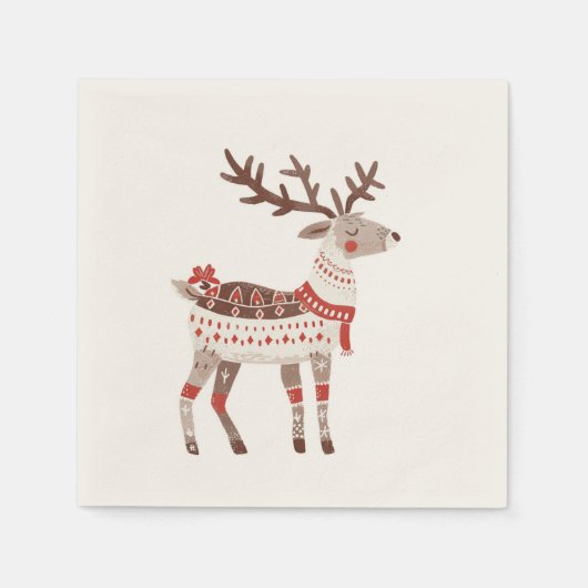 Winter, Yule & Kerstmis Feestelijke servetten (Voorkant)