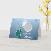 Winter Yuletide Seasons Greeting Kaart (Gele Bloem)