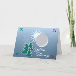 Winter Yuletide Seasons Greeting Kaart