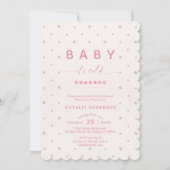 Winter Zacht Roze Het is Koud Buiten Baby shower Kaart (Voorkant)