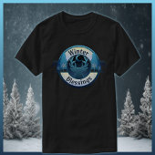 Winter Zegeningen Herten en Maan Badge T-shirt