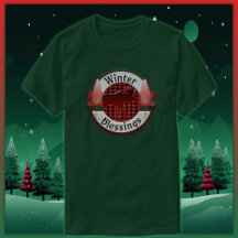 Winter Zegeningen Plaid Moose Badge