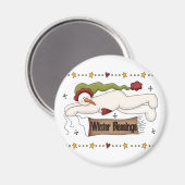 Winter Zegeningen Tshirts en geschenken Magneet (Voorkant / Achterkant)